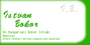 istvan bokor business card
